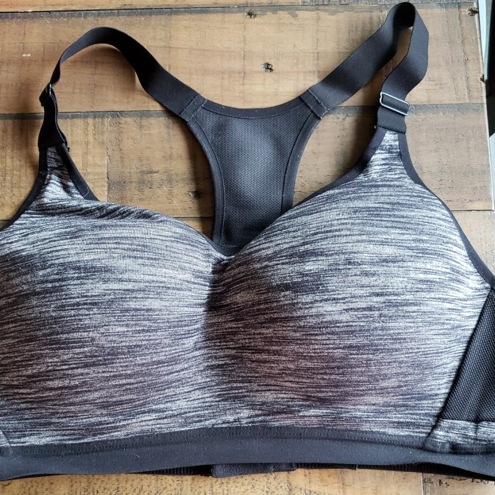 Victoria Sport Heathered Grey Racerback Sports Bra